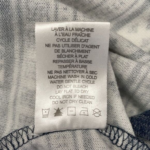 DALIA Blue & White Pattern Open-Front Cardigan, Size Small - Picture 10 of 10